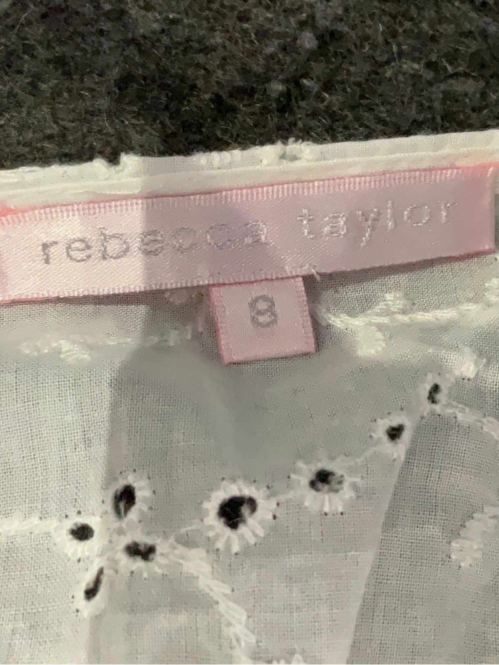 Rebecca Taylor Eyelet Peplum Camisole Top - Picture 6 of 9
